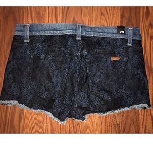 Joe’s Jeans Black Lace Denim Shorts